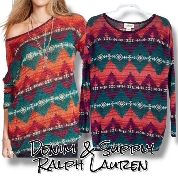 Denim & Supply Ralph Lauren Sweaters - Denim & Supply Ralph Lauren Aztec Southwestern Knit Sweater Womens Size Small